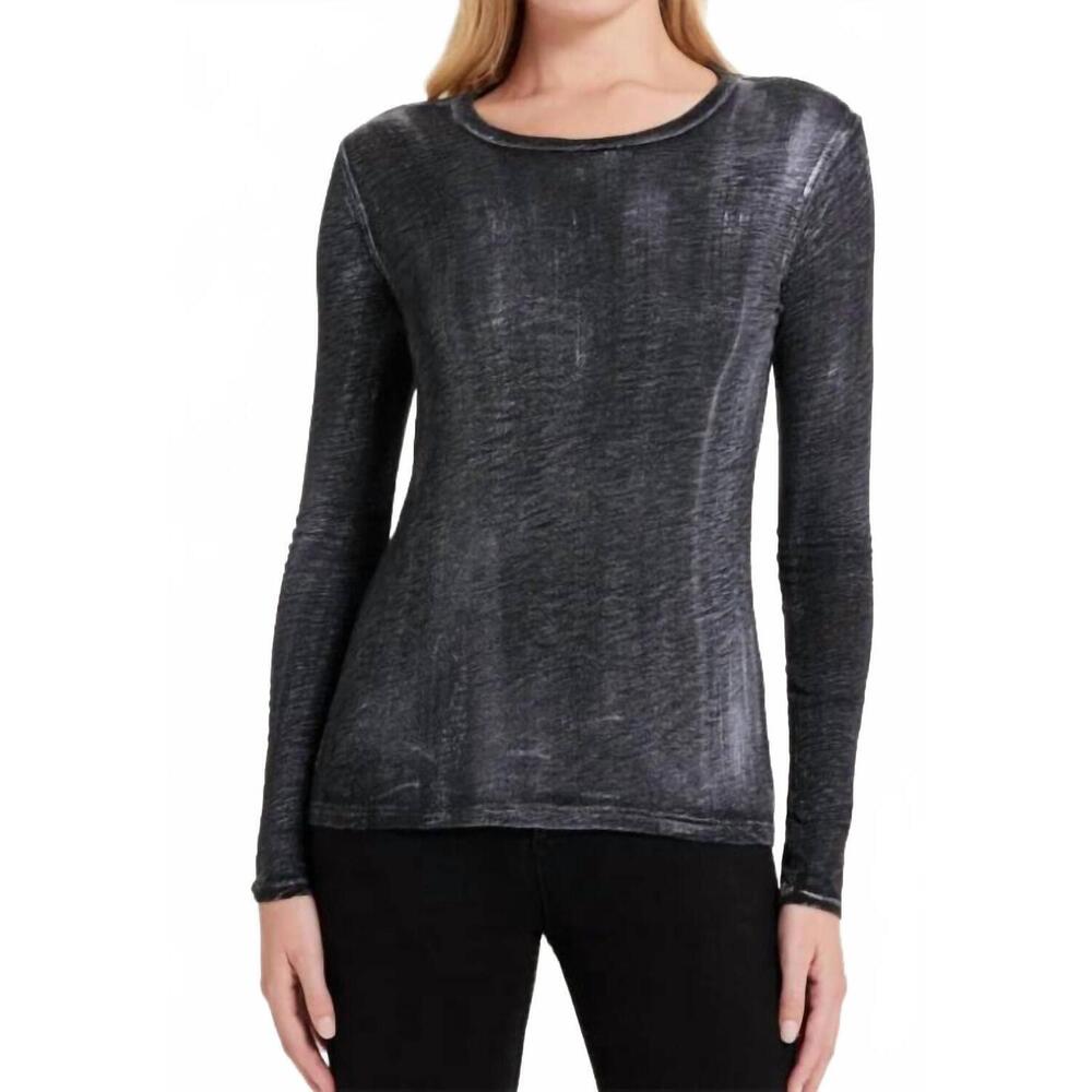 NEW GOLDIE long sleeve classic tee in metallic spray black/silver